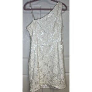 Liliana One Shoulder Lace Special Occasion Dress Size 16 New with tags READ